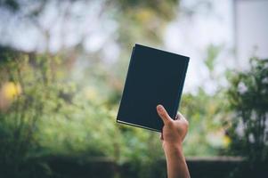 Study books and nature. photo