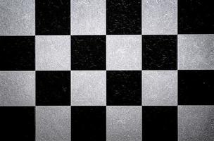 The black and white checkered chessboard.