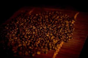 Freshly brewed coffee from the garden of coffee. Colorful coffee beans Eat well. Putting aside a great deal of luck is to be the backdrop to your work. photo