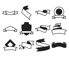 conjunto de ilustración de banner de cinta vector