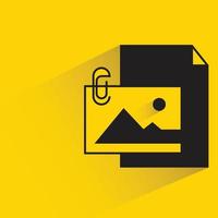 photo file on yellow background vector illustration