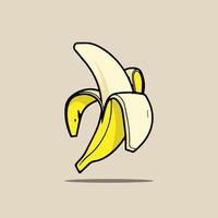 vector de fruta de plátano amarillo fresco