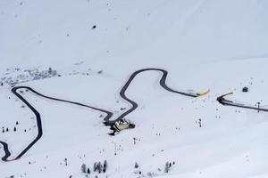 View from Sass Pordoi in the Upper Part of Val di Fassa photo