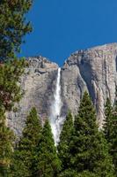 cascada de yosemite en un hermoso día de verano foto