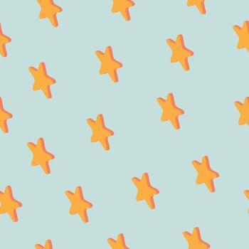 patrón transparente, patrón colorido con estrellas doradas isométricas vector