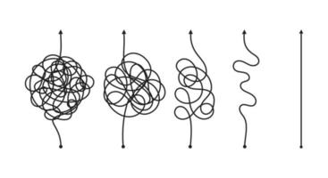 forma sencilla compleja y fácil de principio a fin. vector