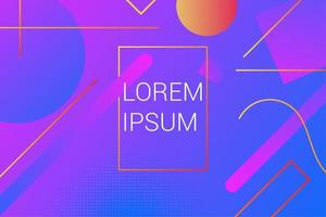 Creative abstract fluid shape geometric pattern background or wallpaper. Trendy, colorful vibrant gradient shapes composition texture. vector