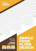 Minimal Food Flyer Design vector
