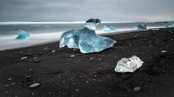 vista de la playa de jokulsarlon foto