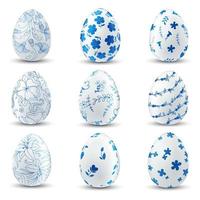 Easter Eggs isolated on white background vector