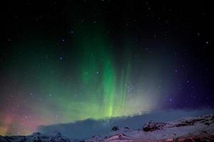 aurora boreal sur de islandia foto