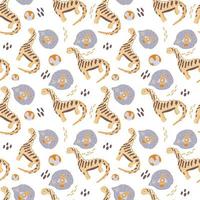 Seamless pattern with cute dinosaurs in space. Dinosaurs dreaming of a rocket, drawn in a flat style on a white background. Planets and dinosaurs. Reptiles. Suitable for packing children's textiles. vector