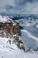 View from Sass Pordoi in the Upper Part of Val di Fassa photo