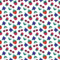 seamless pattern of assorted berries photo