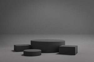 3D rendering scene with podium and abstract background. podium for cosmetic product presentation. photo