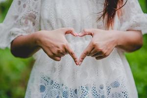 Hands and nature love Bright love Have to give each other Love and beauty in a natural way. photo