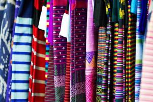 Many silk lined in colorful. Each of them has a beautiful and individual meaning in each color. photo