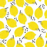 Seamless pattern with lemons and dots vector