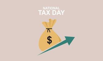 vector de día de impuestos. día de impuestos plano. dia nacional de impuestos