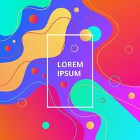 Creative abstract fluid shape geometric pattern background or wallpaper. Trendy, colorful vibrant gradient shapes composition texture. vector