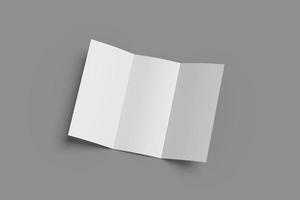 maquetas en blanco de folleto tríptico a4 foto