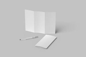 A4 TRIFOLD BROCHURE BLANK MOCKUPS photo