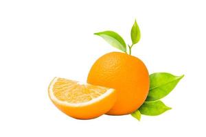 Orange fruit on white background photo