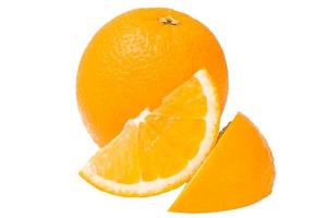 Orange fruit on white background photo