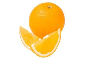 Orange fruit on white background photo