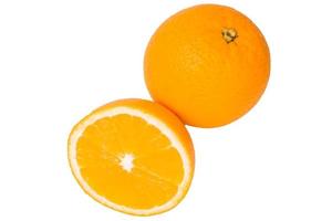 Orange fruit on white background photo