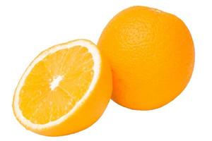 Orange fruit on white background photo