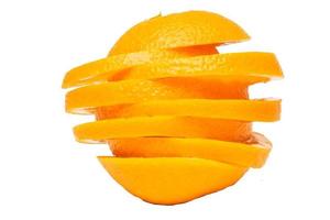 Orange fruit on white background photo