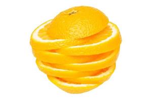 Orange fruit on white background photo