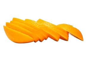 Orange fruit on white background photo