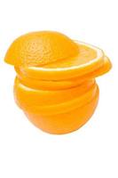 Orange fruit on white background photo