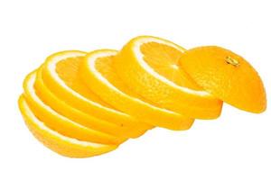 Orange fruit on white background photo