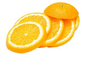 Orange fruit on white background photo