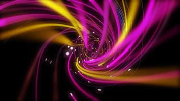 Digital multicolor strings lines twisting. Geometric abstract background photo