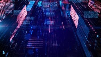 Digital cyberspace and data network connections. Transfer digital data high-speed internet. Technology digital data in the future background concept. photo