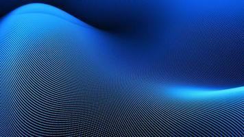 Blue digital particles wave flow, Digital cyberspace abstract background