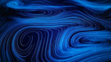 Blue color abstract background, Digital Particle and Line. Wavy backdrop curved and spiral line. Digital cyberspace background photo