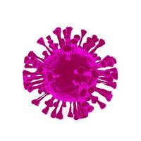 Virus bacteria icon on white background 3d render photo