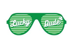 Lucky dude sunglasses ,St Patrick's day , good for T shirt print, poster banner and gift design. vector