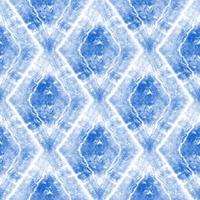 Blue Batik Tie Dye Watercolor Seamless Background photo