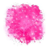 Bright rose pink watercolor backgrounds. Dreamy splash glitter starry colorful cloud photo