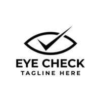 eye check logo design vector