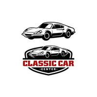 vector de logotipo de ilustración de coche clásico
