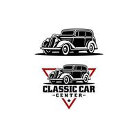 set of classic car illustration logo vector