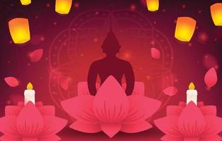 Gradient Vesak Day Background vector