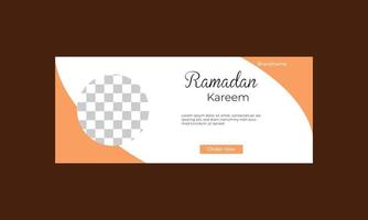 PrintRamadan Kareem restoring cover design post template vector